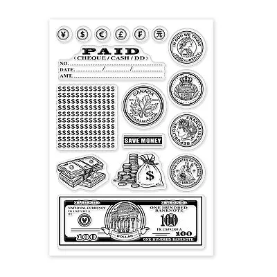 Postmark Transparent Silicone Stamp Coin Clear Stamps Text Rubber Stamps Vin... • $11.16