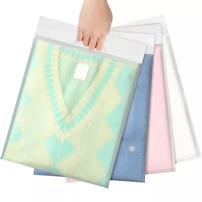 Fulmoon 100 Pcs 12 X 15 Inch Poly Mailers With Handle Frosted T Shirt Bags Pa... • $51.99