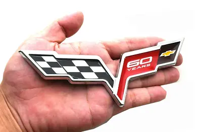Car Front Bumper Badge Emblem Decal Crossed Flags For Chevy C6 Corvette 2013 • $41.99