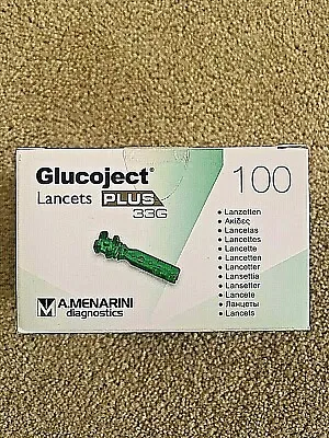 Glucoject Lancets Plus 0.2mm 33G Pack Of 100 • £9.50