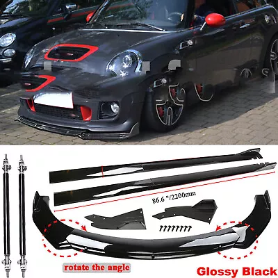 For MINI COOPER Front Bumper Lip Body Spoiler+Splitter Side+Skirt Strut Rod • $99.99