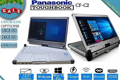 Panasonic Toughbook CF-C2 I5 8GB 240/ 512GB SSD Win 10 Rugged Touchscreen Laptop • £239