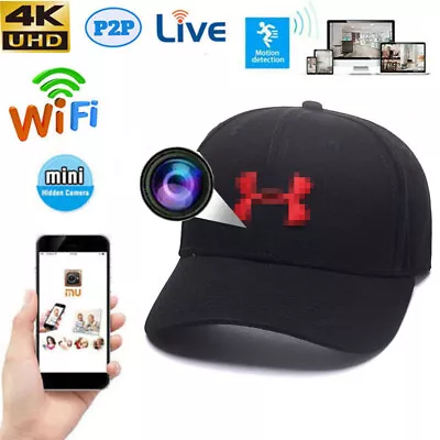 New App 4K Wifi Live Streaming Baseball Cap Hat Hidden HD DVR Camera Recorder • $72.50