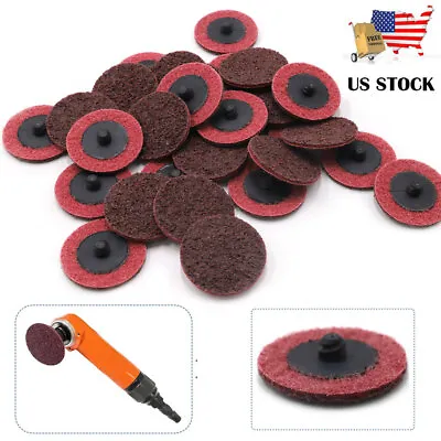 50 X 2 Inch Sanding Discs Medium Roll Lock Die Grinder Polishing Pads US STOCK • $14.99