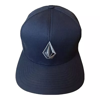 Volcom Hat Snap Back Cap Navy Logo Skate Boarding Diamond Trucker  • $15