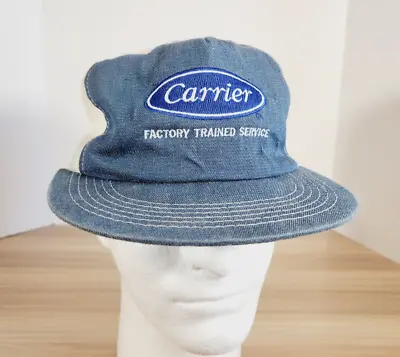 Vintage Carrier Factory Trained Service K-Products Denim Snapback Hat Cap USA • $16.95