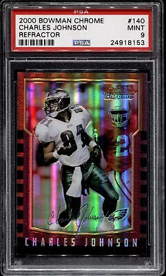 2000 Bowman Chrome Charles Johnson Refractor #140 PSA 9 POP 1 (1st/Only Graded) • $179