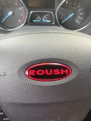 ROUSH Steering Wheel Oval Emblem Decal Overlay Fits Ford Mustang GT • $4.99
