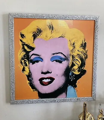 Warhol Marilyn Orange 1967/1993 - Offset Poster FRAME Italian Silver Nugget • $755