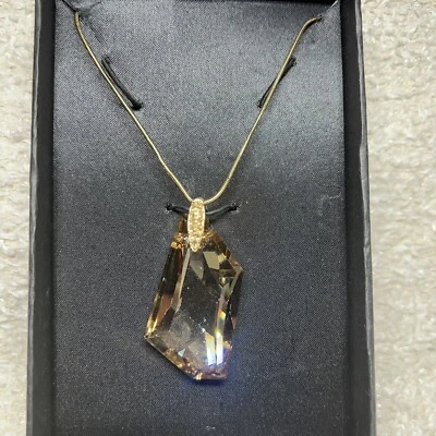£40 • Buy Adrian Buckley Gold Plated Champagne Crystal Pendant 16” With 2” Extender