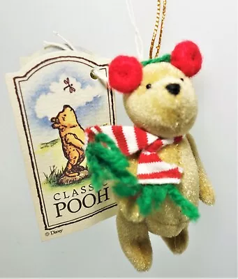 Classic Pooh Bear Plush Christmas Holiday Ornament Moving Arms Legs Gund Disney • $36.29