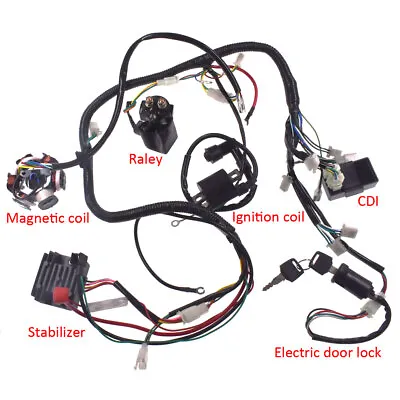 Wiring Harness Wire Loom Stator Electrics For GY6 150CC 125CC BUGGY SCOOTER H/P. • $38.99