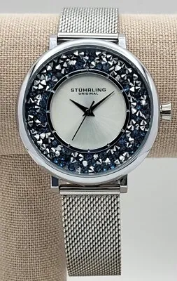 Stuhrling 793A-03 Women's Vogue Analog Blue Crystal Accented Quartz Watch • $135