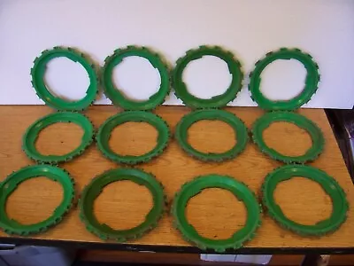 2 Plastic Lustran JD Planter Plates B8 Green Lot V • $9