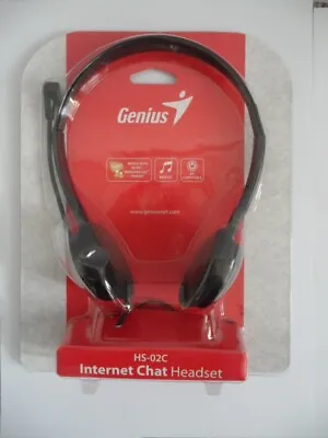£2.99 • Buy Genius HS-02C Classic INTERNET CHAT HEADSET Headband Stereo Mic Skype Ready