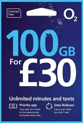 £0.99 • Buy O2 TRIPLE SIZE SIM CARD PAY AS YOU GO GET 100GB NET FOR SAMSUNG 8 & Iphone X   
