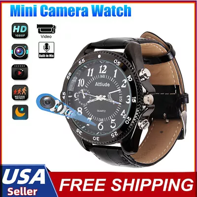 US 32/64G 1080P HD Mini Watch Camera Night Vision Security Video Recorder DVR • $47.89