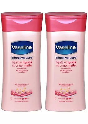 Vaseline Intensive Care Healthy Hands Stronger Nails Lotion 200ml X 2 • £7.92