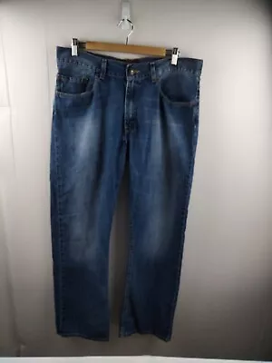 Levis 503 Mens W36 L32 Regular Bootcut Medium Blue Denim Zip Fly Jeans Pants • $24.95