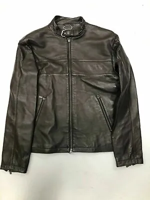 Genuine Jaguar Men's Heritage Leather Jacket Brown 50JMLEATHERJKT • £59.99
