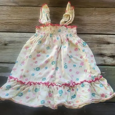 Size 12-18 Month Vintage Naartjie Yellow Cotton Dress VGUC • $18