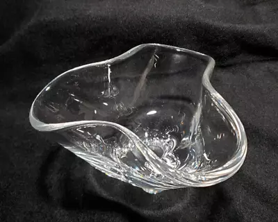 STEUBEN Art CRYSTAL Trefoil Glass Bowl #8123 By DONALD POLLARD • $299.99