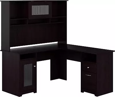 Bush Furniture Cabot L Shaped Desk With Hutch | Corner Desk With Storage For Hom • $688.99