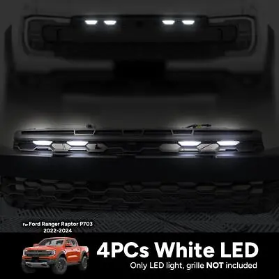 4PCs White Light LED Front Grille For Ford Ranger Raptor P703 2022-2024 NEXT-GEN • $118.61