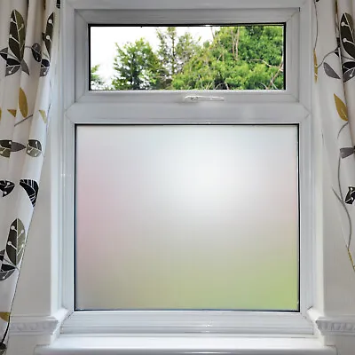 £7 • Buy Bubble Free Frosted Window Film - Self Adhesive Etched Privacy Glass Vinyl