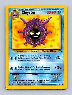 Pokemon TCG - Cloyster 32/62 - Uncommon - Fossil Set Wizards Of The Coast • $1.99