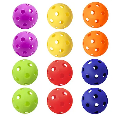 12-Pack Plastic Hollow Training Baseballs. Practice Softballs.Indoor Pickleballs • $15.98