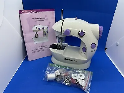 Lil Sew & Sew LSS Mini Sewing Machine Ages 8+ White & Purple By Michley • $7.99
