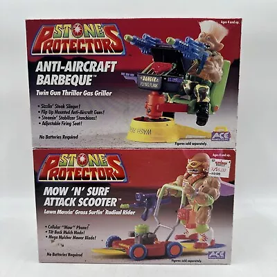 New Vtg Stone Protectors Mow ‘N’ Surf Attack Scooter & Anti-Aircraft Barbeque • $59.99