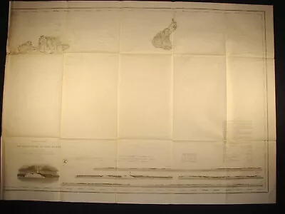 1857 Coast Survey Chart South Coast East Part Long Island New York Block Is RI • $150