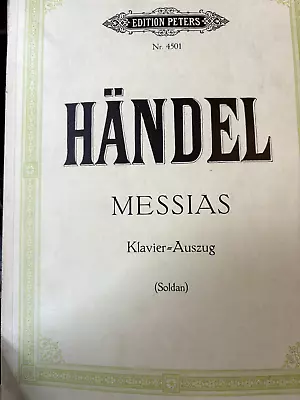 George Frideric Handel's Messiah Score Editions Peters In German & English • £15