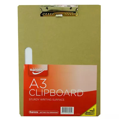 A4 / A3 Wooden Clip Board With Chrome Clip Heavy Duty Hard Clipboard  • £9.99