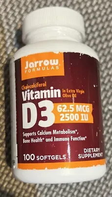 Jarrow Formulas Vitamin D3 2500 IU 100 Softgels 1 Units  • £10