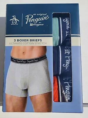 New Medium(32-34 ) Penguin By Munsingwear Mens Cotton Stretch Boxer Briefs 3pack • $19.99