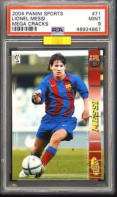 2004 Panini Sports Mega Cracks #71 Lionel Messi Rookie RC PSA 9 • $19500