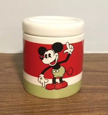 Disney Shopping Mickey Mouse Ceramic Vanity Cotton Ball Jar Holder New  . • $24.99