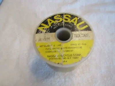 Nassau Western Electric Solder Roll Pure Water White Rosin Core AT 7076 1 Lbs 14 • $39.99