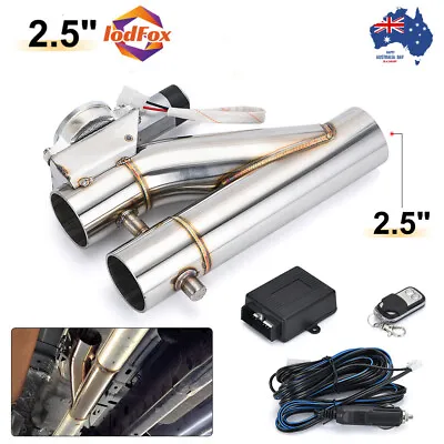 2.5  Electric Exhaust Double Valve Cut Off Downpipe Exhaust Pipe Remote Control • $165