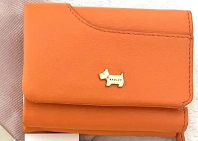 £29.99 • Buy New Radley Compact Orange Leather Purse Wallet
