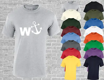 £7.99 • Buy W + Anchor Mens T Shirt Funny Rude Design Novelty Gift Present Idea Dad Husband