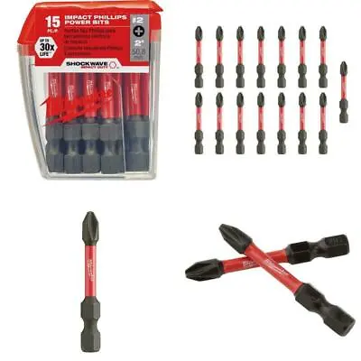 Milwaukee #2 Philips 2 Inch Impact Duty Steel Driver Driving Drill Bits 15 Pack • $16.25