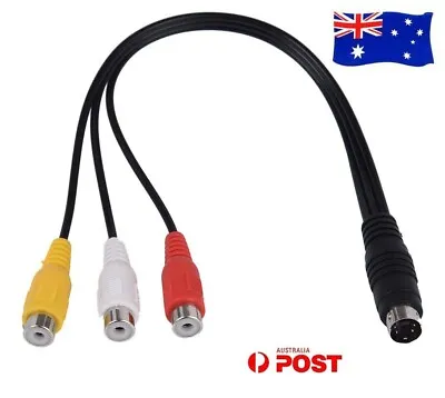 S-Video 4 Pin Male To 3RCA Red Yellow White Female Adapter Cable For TV HDTV AU • $10.80