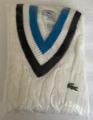 Lacoste V Neck Cable Knit Jumper - Size M • $100