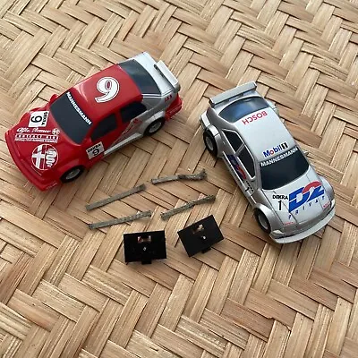 Micro Scalextric Hornby International Rallye Cars X2 Tested + Spares - Shed Find • £15