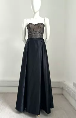 Vintage Duchess Black Box Pleat Full Floor Length Skirt Size UK14 L Large *VGC* • $112.01