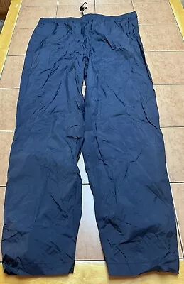 L.L Bean Rain Pants Mens Sz XXL X 30 Waterproof Elastic Waist Zip Ankle Nylon • $24.82